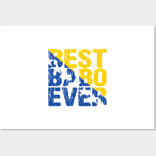 Best Babo Ever Bosnian Dad Father Bosnia Flag Distressed Posters and Art